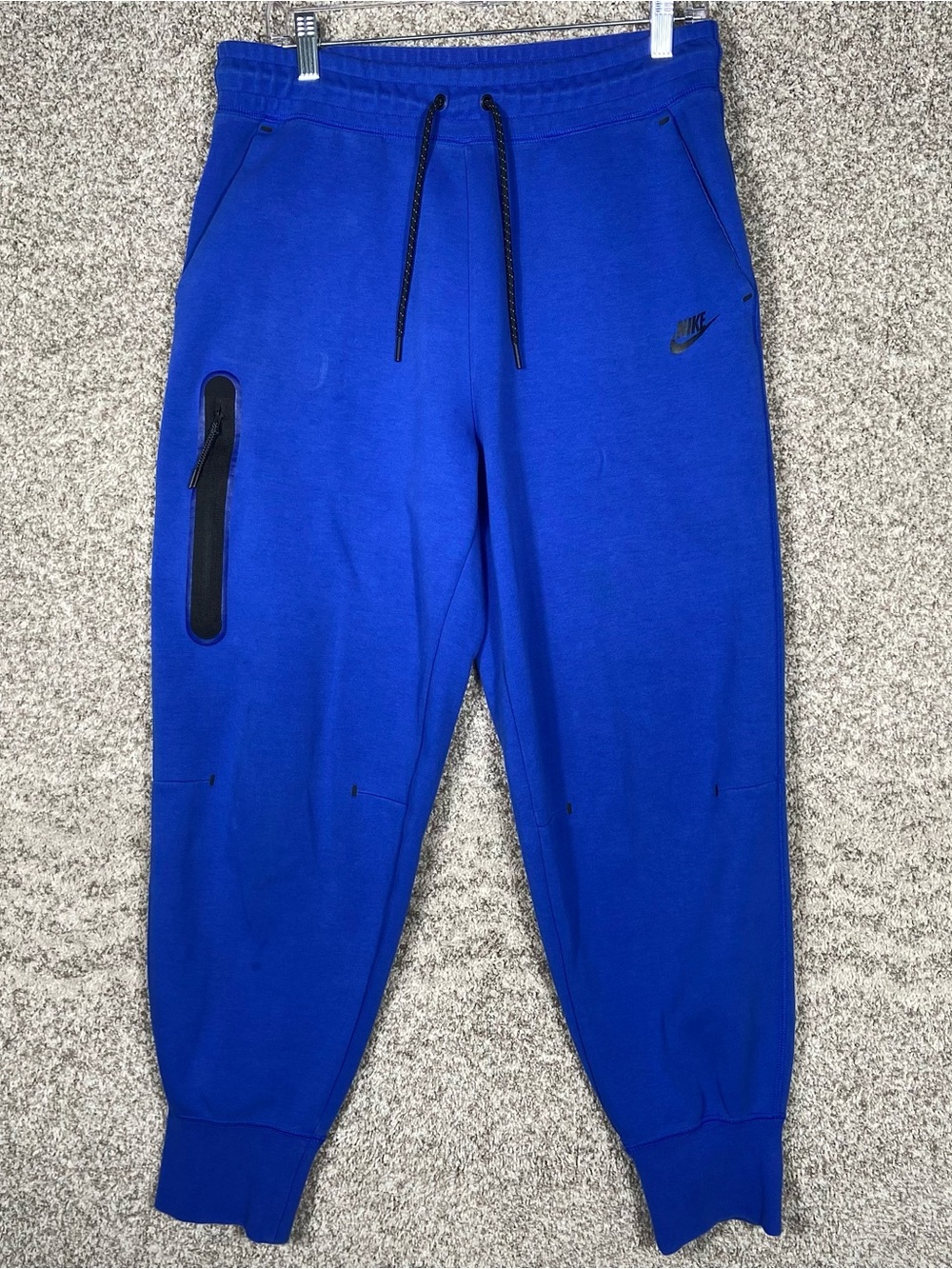 Nike Tech Fleece Pants Mens Large Joggers Royal Blue Tapered Sweatpants Gym